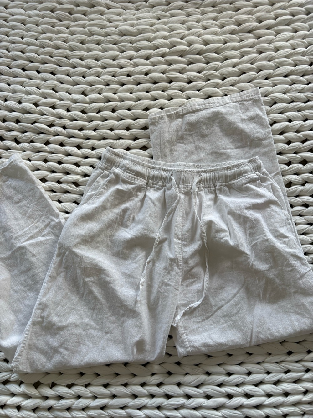 Lightweight White linen pants
